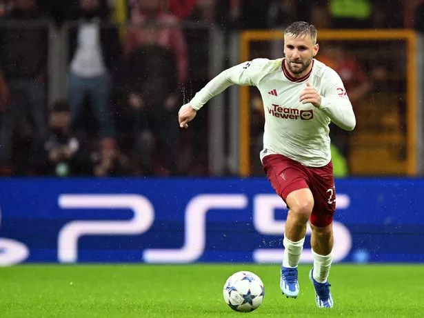 Luke Shaw en action pour Manchester United