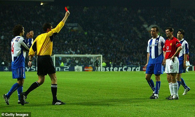 Keane a reçu 13 cartons rouges au cours de sa carrière par rapport à un seul pour Redknapp.