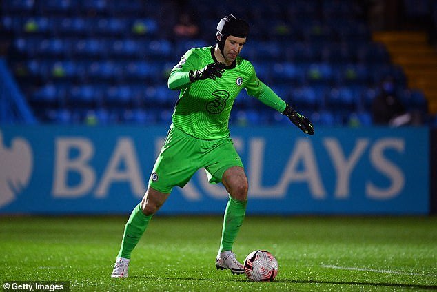 Petr Cech avec Chelsea U23 en décembre 2020
