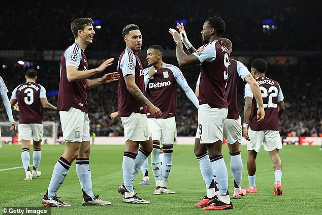 Les joueurs d'Aston Villa sont en pleine forme après leur victoire contre le Bayern