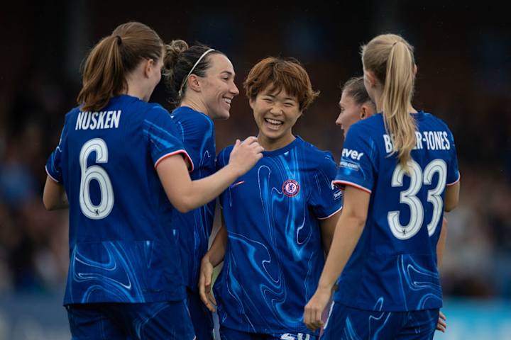 Chelsea en action lors d'un match amical