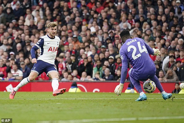 Timo Werner face à Manchester United