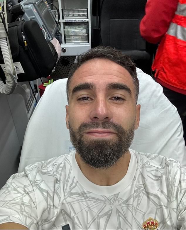 Dani Carvajal lors de son opération prochaine