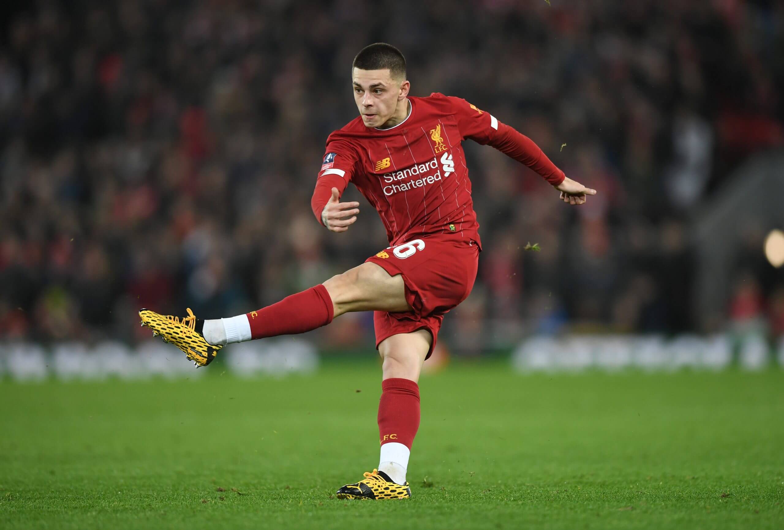 Adam Lewis lors de son match à Anfield