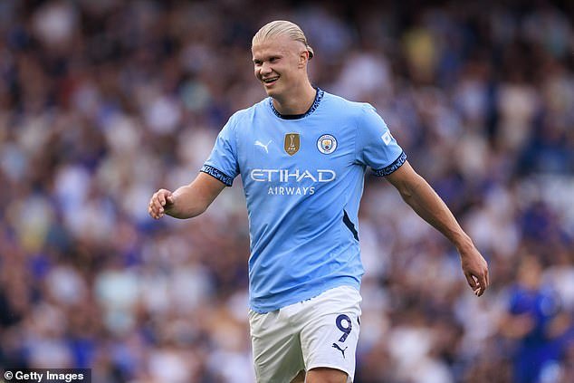 Erling Haaland avec le maillot de Manchester City