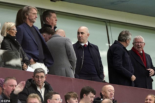 Ferguson was seen with Man United's new hierarchy at the club's last match at Aston Villa