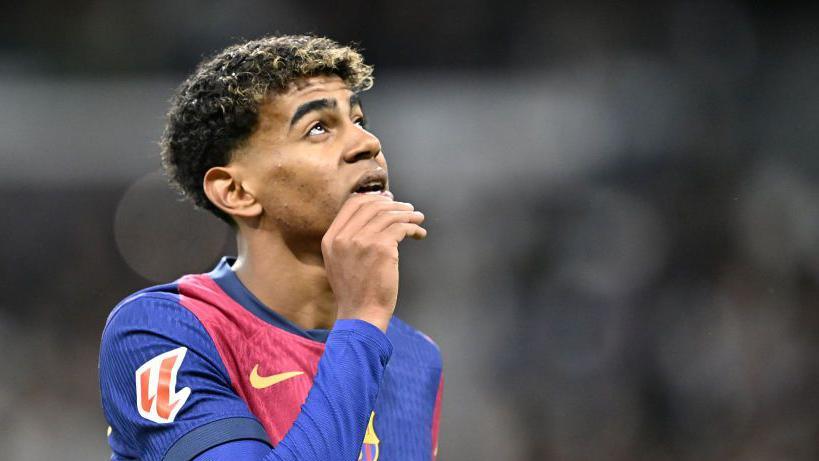 Lamine Yamal lors du match à Madrid