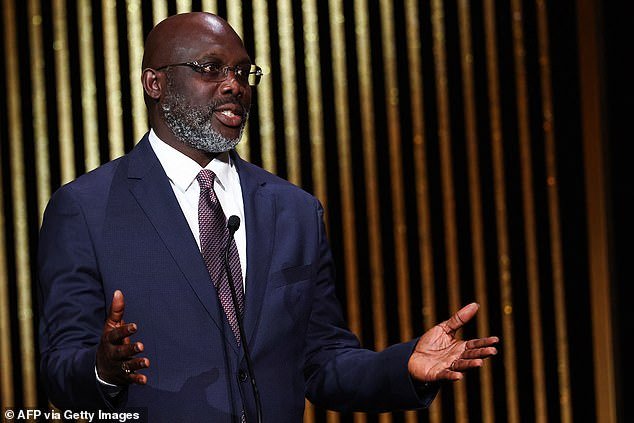 George Weah lors de la cérémonie du Ballon d'Or