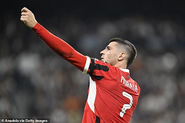 Alvaro Morata a marqué pour Milan