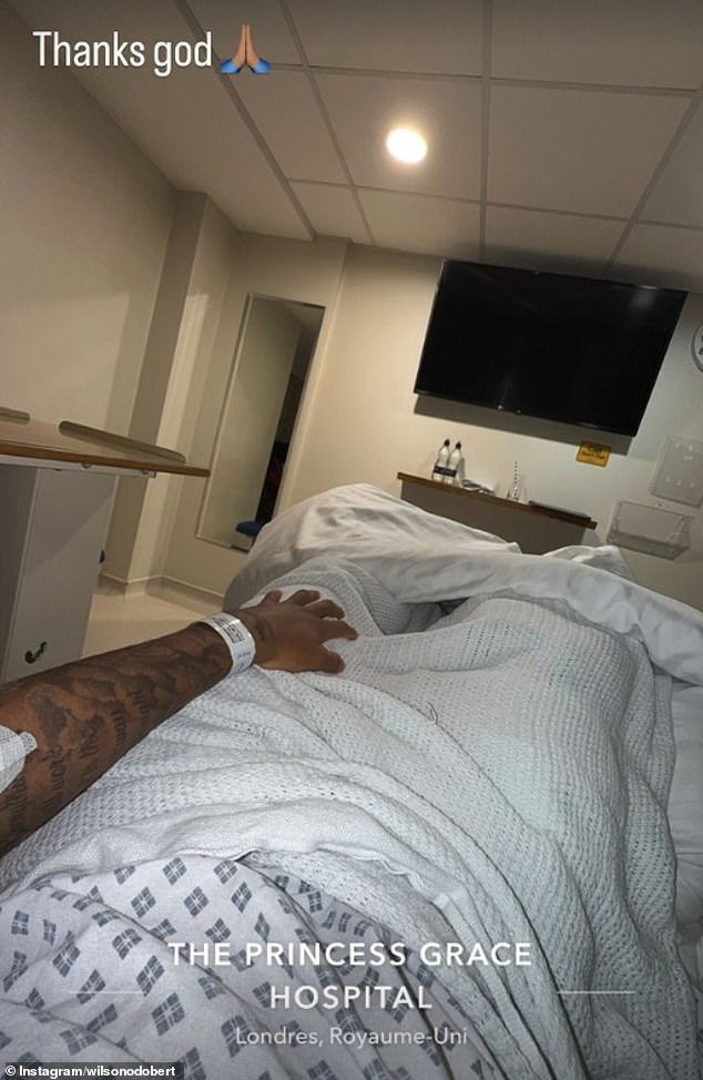 Odobert subissant son opération à l'hôpital