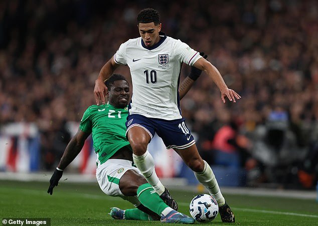 Jude Bellingham en action pour l'Angleterre