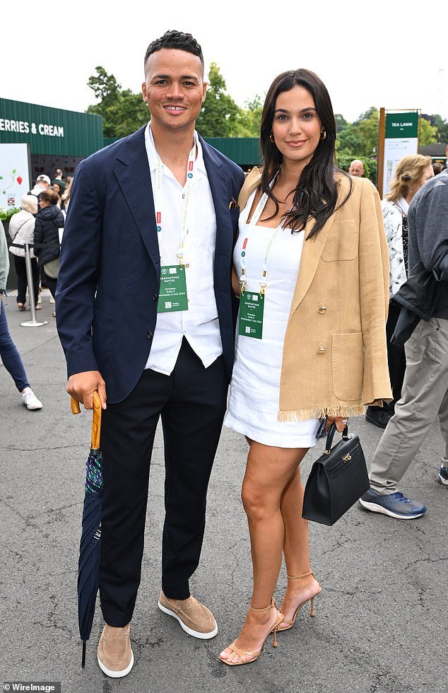 Ellie Penfold avec Jermaine Jenas à Wimbledon