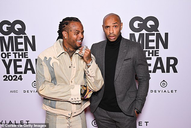 Thierry Henry et le rappeur Kalash