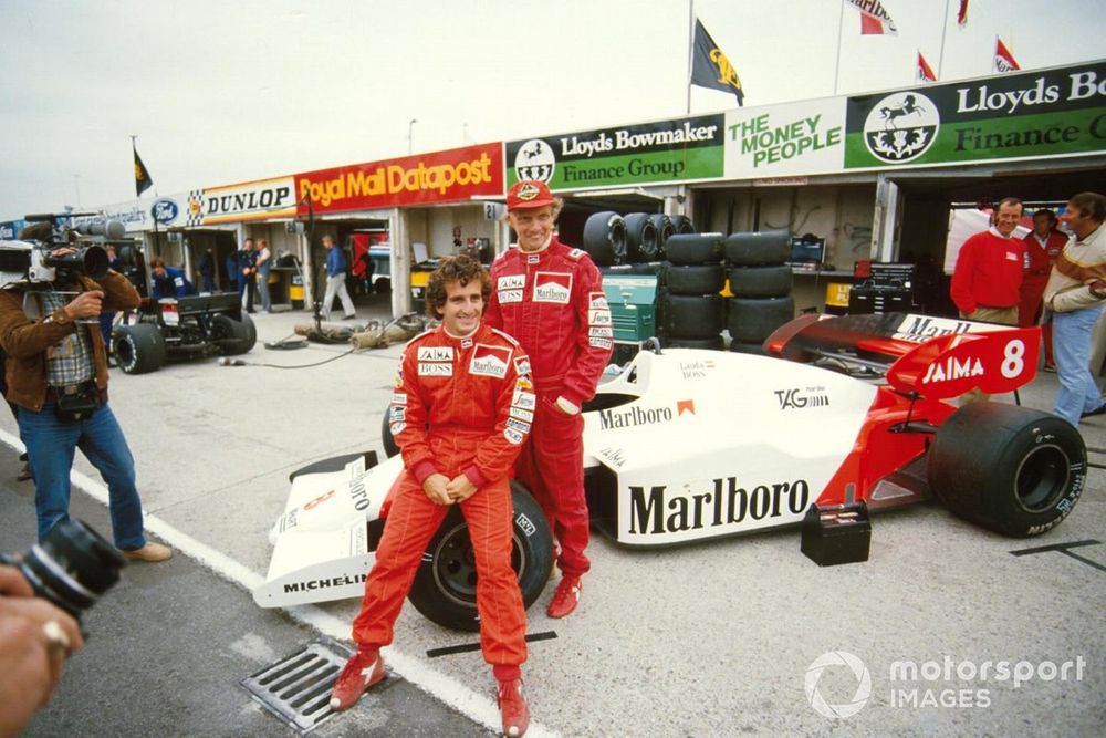 Alain Prost et Niki Lauda, coéquipiers chez McLaren
