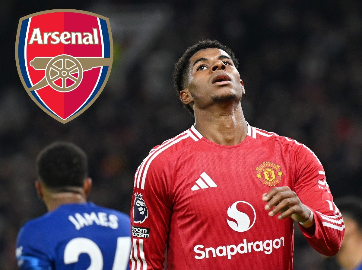 Marcus Rashford en action pour Manchester United contre Chelsea