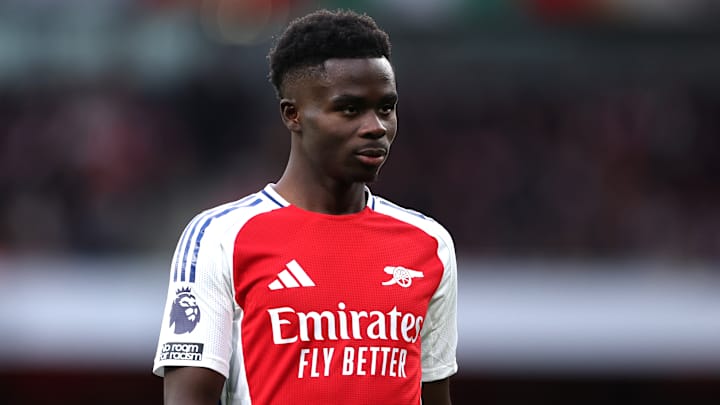 Bukayo Saka pourrait être absent jusqu'en mars