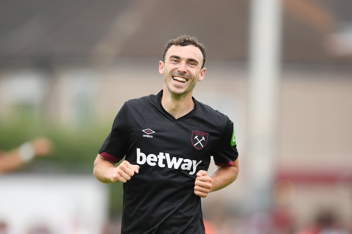 Andy Irving lors d'un match d'entraînement avec West Ham