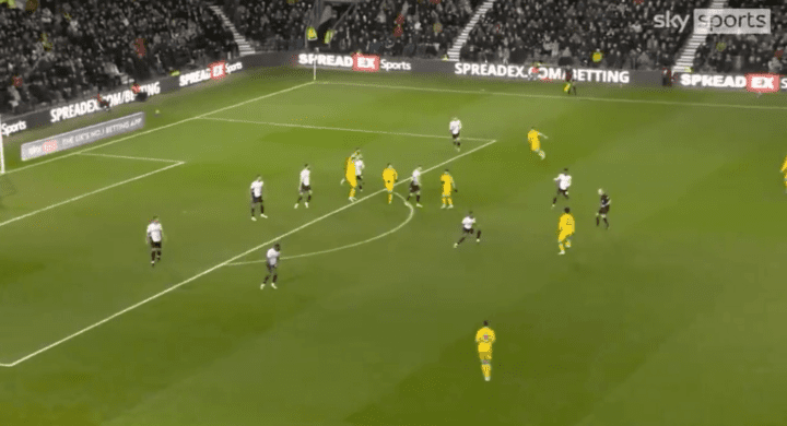 Action de jeu Leeds contre Derby