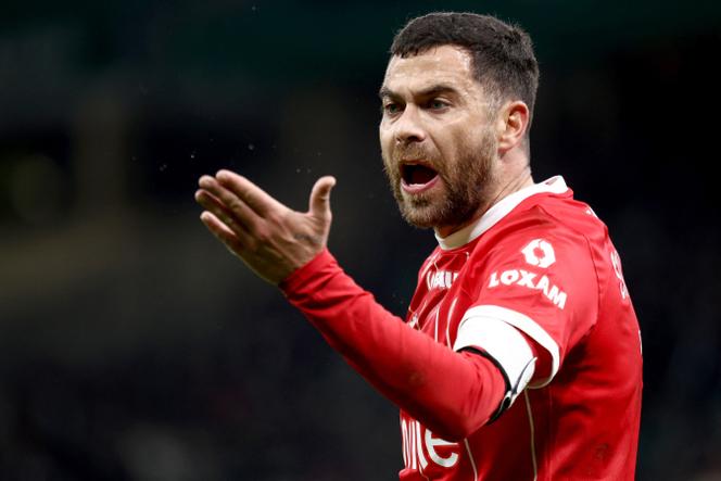 Téji Savanier, lors d’un match de Ligue 1 de Montpellier à Saint-Etienne, le 23 novembre 2024.