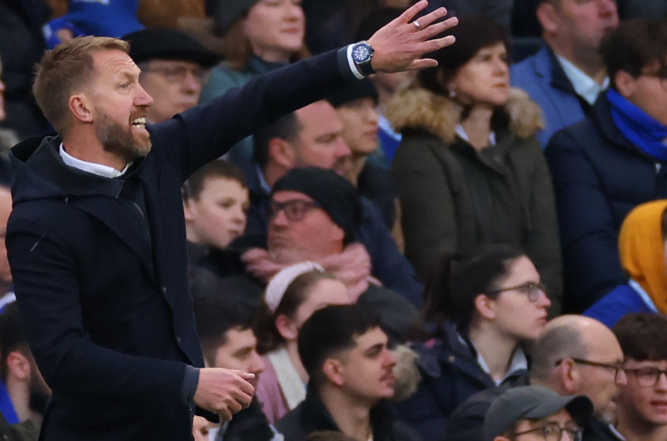 Graham Potter lors du match de Premier League entre Chelsea FC et Aston Villa