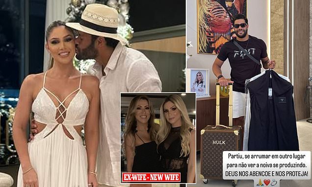Hulk et Camila Angelo lors de leur mariage
