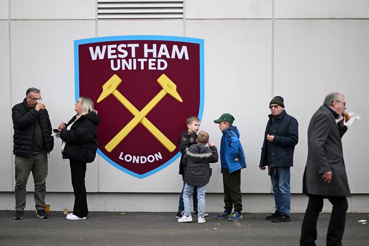 Vue générale à l'extérieur du stade avant le match de Premier League entre West Ham United et Everton