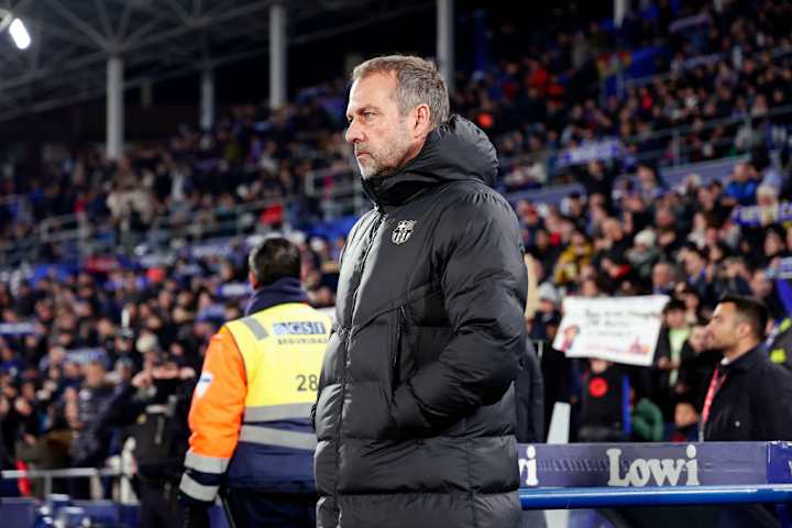 Hansi Flick lors de la conférence de presse