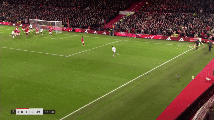 But de Liverpool contre Nottingham Forest