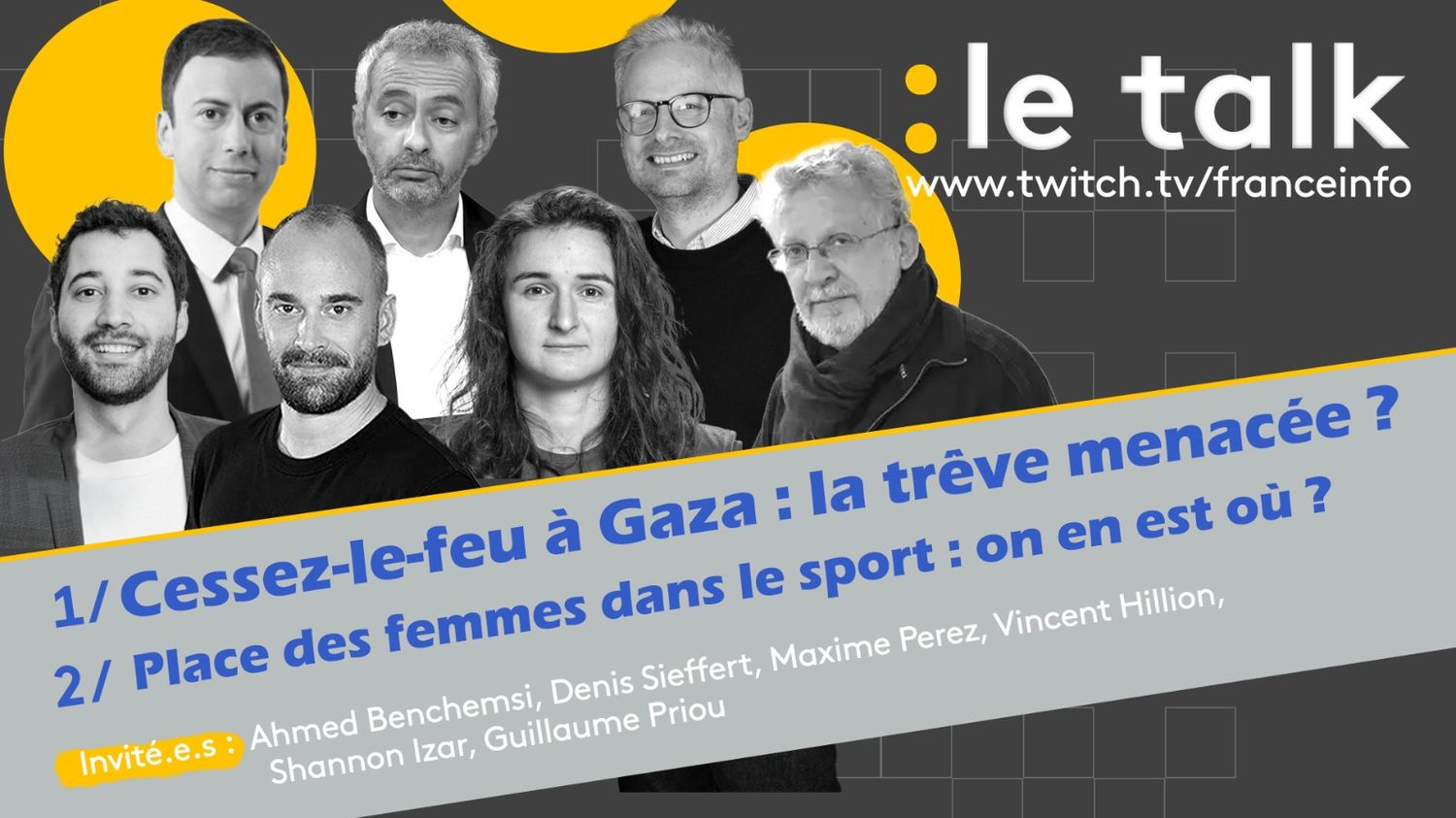 Trêve à Gaza et place des femmes dans le sport - Débat essentiel