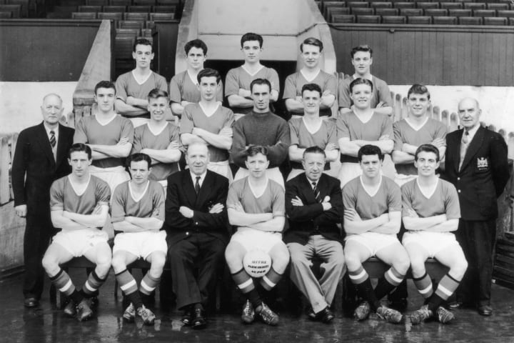 Manchester United's 'Busby Babes' pictured in 1957 Manchester United's 'Busby Babes' pictured in 1957