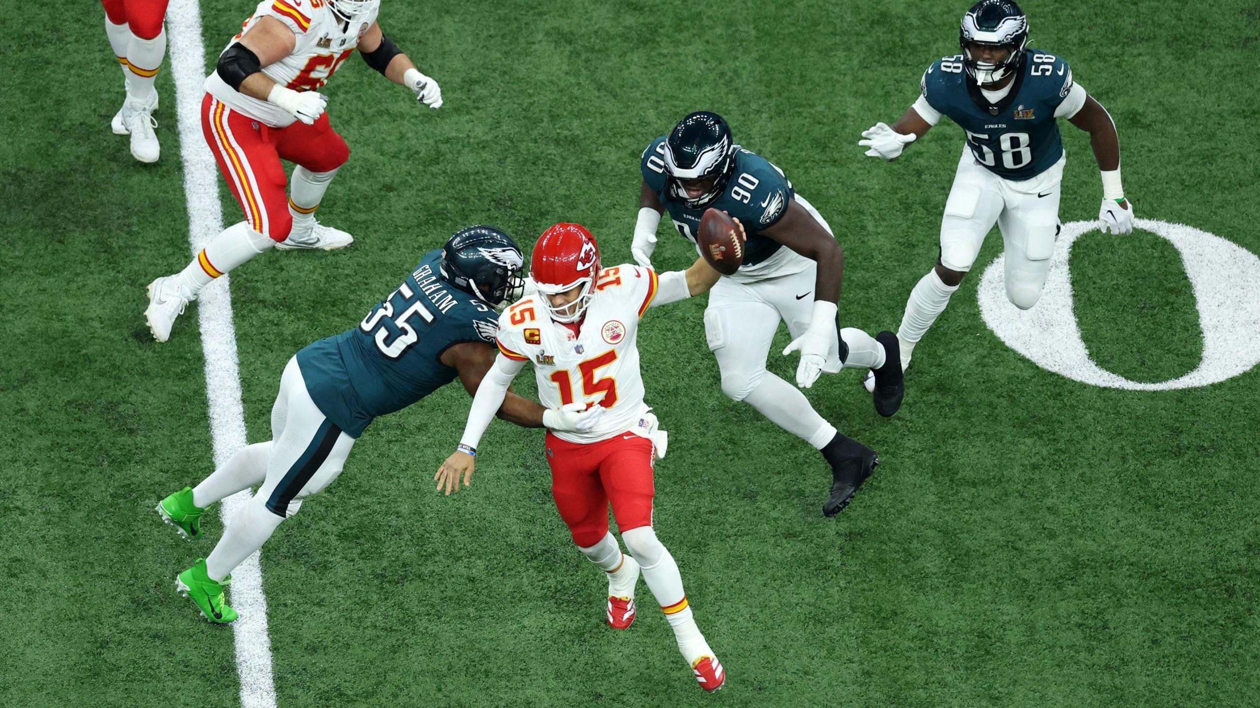 Patrick Mahomes sous pression au Super Bowl