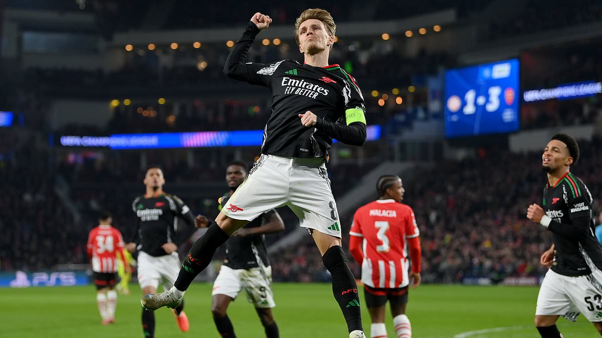 Arsenal écrase le PSV 7-1 et se rapproche des quarts de finale