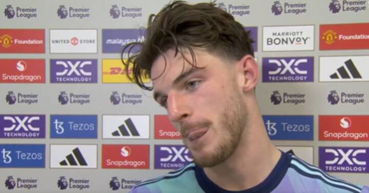 Declan Rice critique ses coéquipiers après le match nul contre Man Utd
