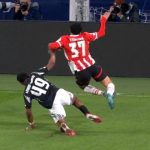 Myles Lewis-Skelly - un carton rouge évité lors du match Arsenal-PSV