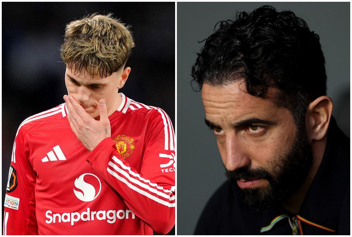 Alejandro Garnacho et Ruben Amorim de Manchester United