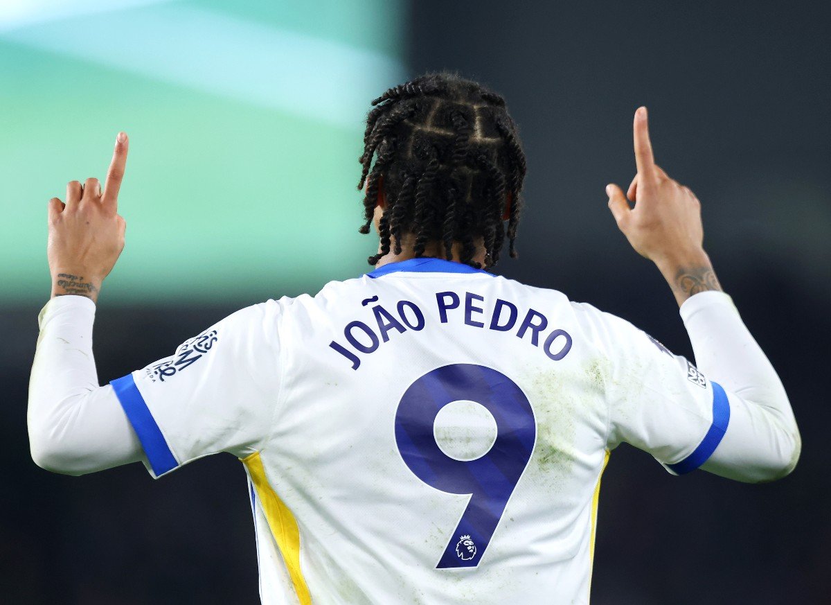 Joao Pedro célèbre un but pour Brighton