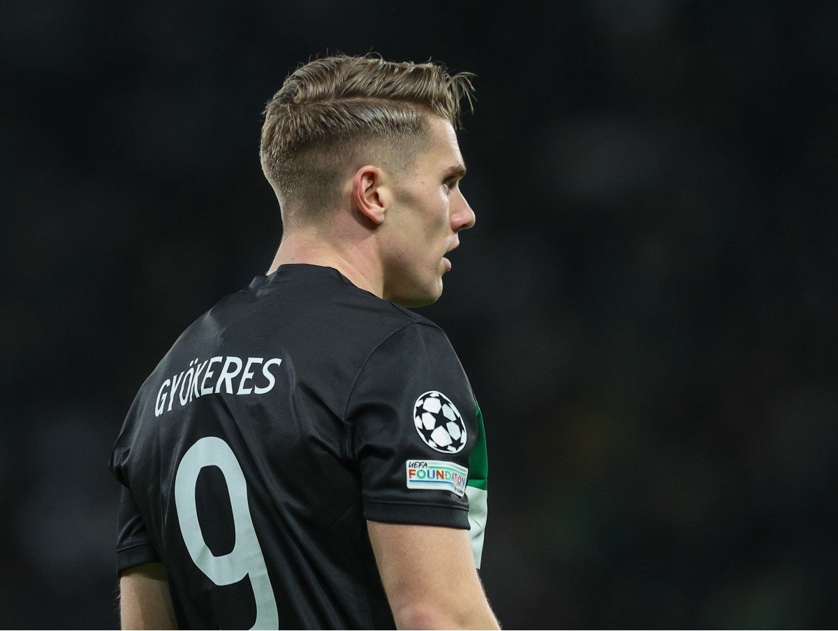 Viktor Gyokeres lors d'un match avec le Sporting Lisbon en Ligue des champions