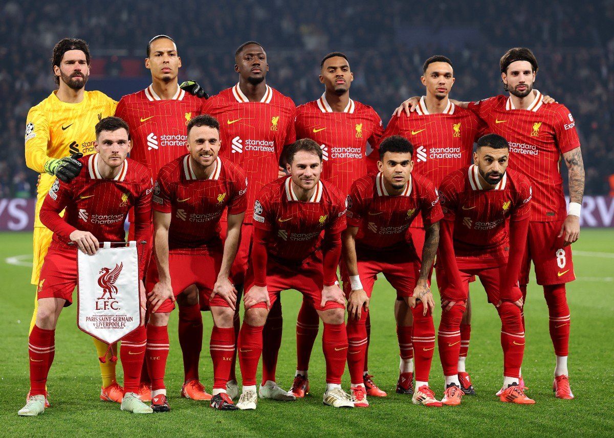 Les joueurs de Liverpool avant leur match de Ligue des Champions contre le PSG
