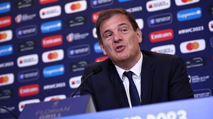 Florian Grill à Paris, le 4 septembre 2023. (ANNE-CHRISTINE POUJOULAT / AFP)