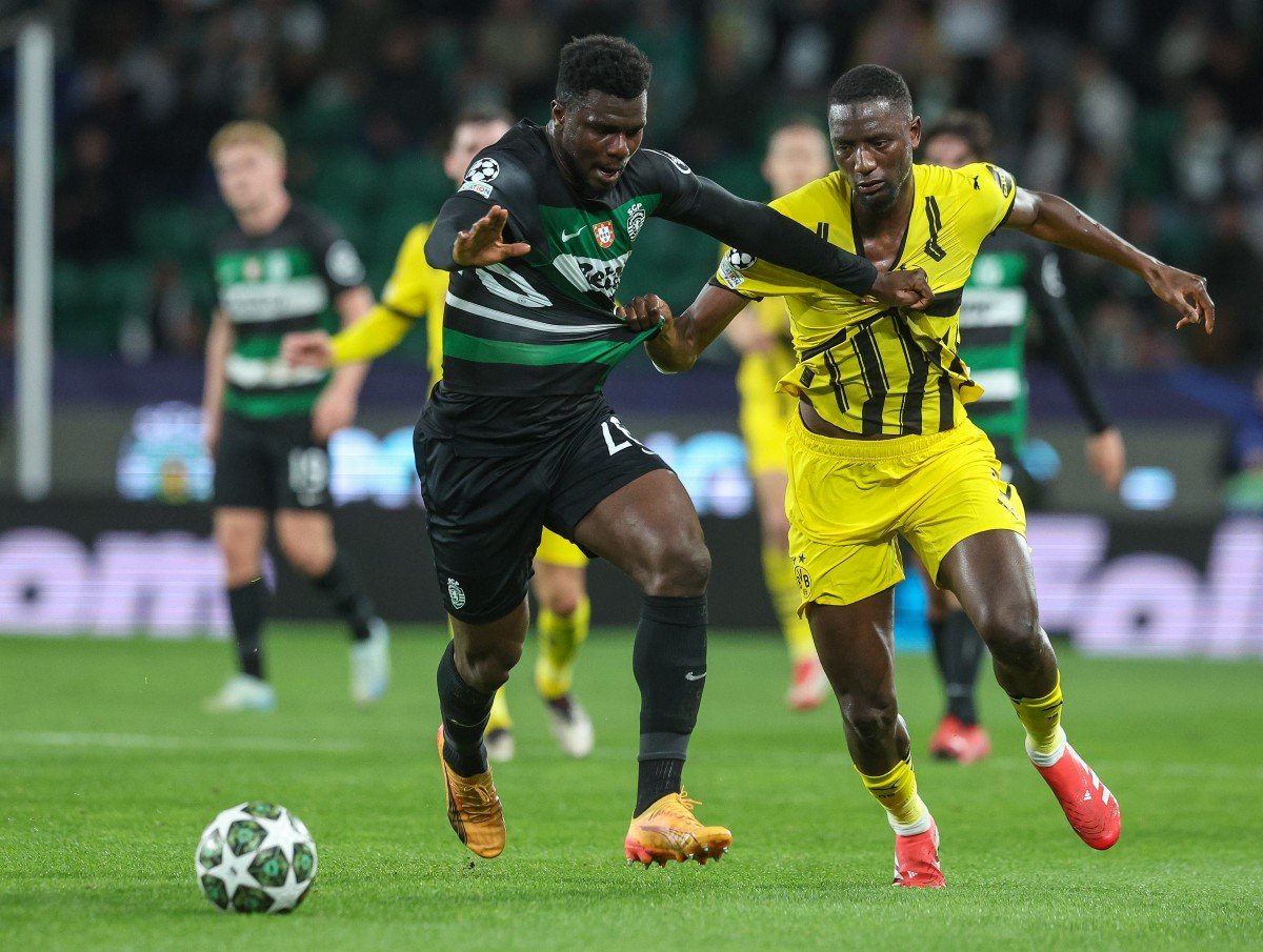 Ousmane Diomande en action contre le Borussia Dortmund