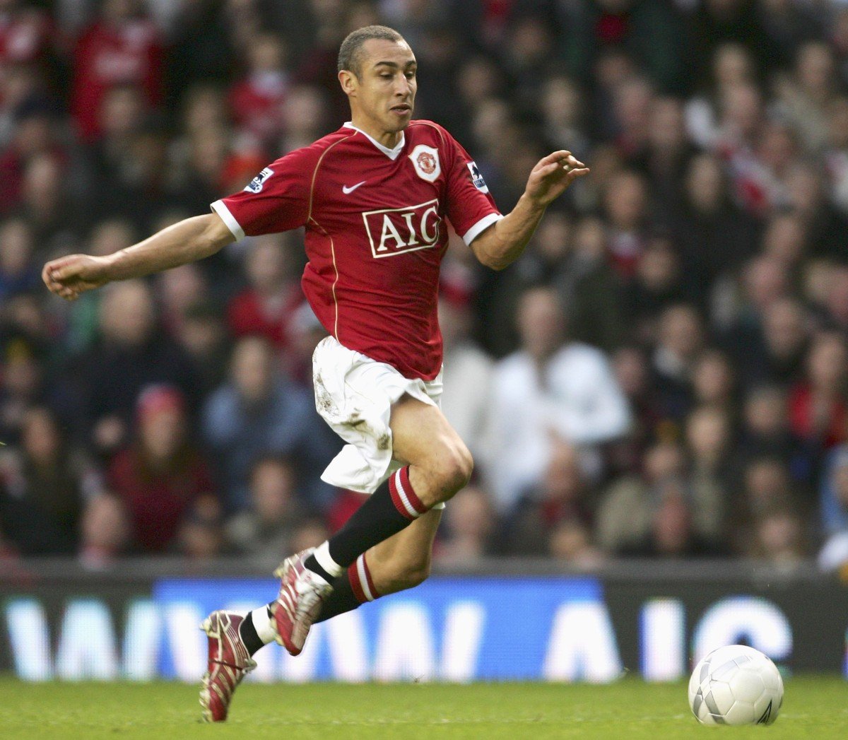 Henrik Larsson en action pour Manchester United
