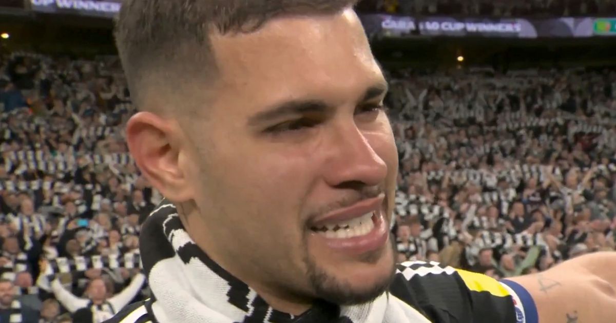 Bruno Guimaraes en larmes après la victoire historique de Newcastle