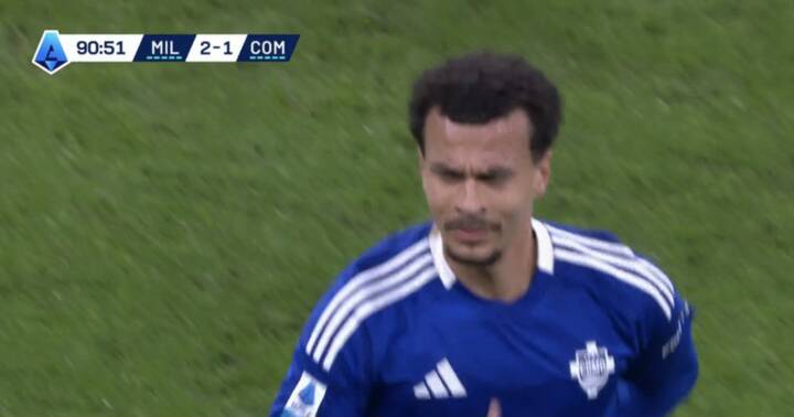 Dele Alli expulsé dès ses débuts avec Como après 10 minutes