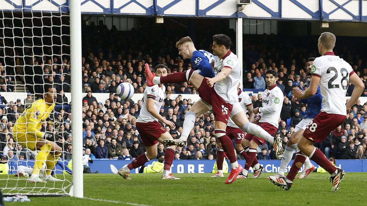 Everton et West Ham - Un match nul captivant à Goodison Park