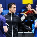 Félix Lebrun - traitement par ventouses aux Championnats de Tennis de table