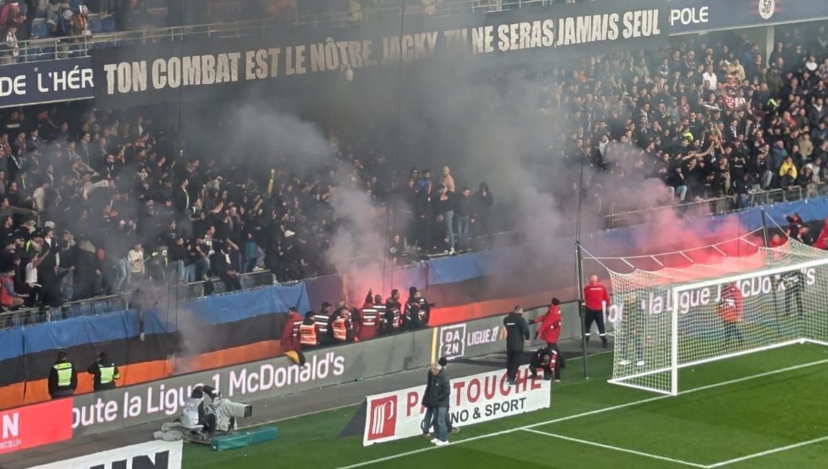 Incendie au stade de la Mosson - match Montpellier - Saint-Etienne interrompu