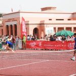Match d-exhibition au Grand Prix Hassan II de tennis à Marrakech