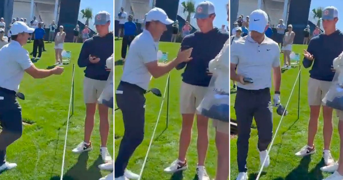 Rory McIlroy s-empare d-un téléphone après une moquerie au golf