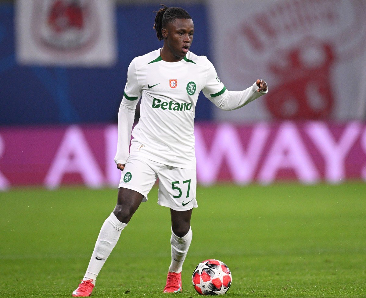 Geovany Quenda en action pour Sporting