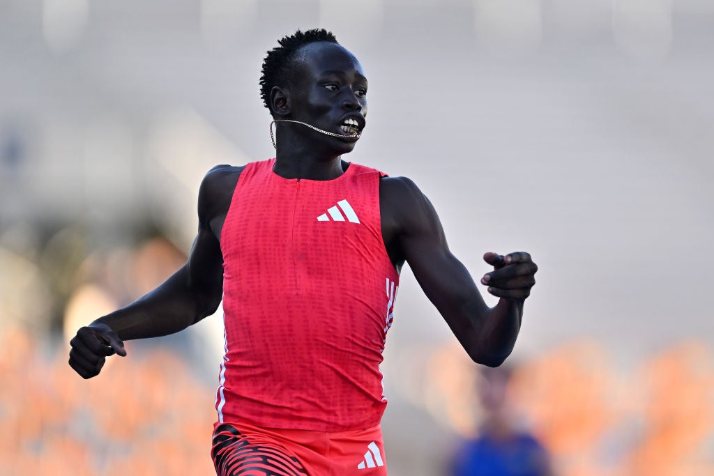 Gout Gout lors des championnats d'athlétisme du Queensland